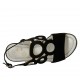 Sandale pour femmes en daim noir avec plateforme et talon compensé 7 - Pointures disponibles:  31, 43, 45