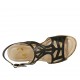 Sandale pour femmes avec plateforme en cuir perforé noir talon 8 - Pointures disponibles:  31, 34, 42, 43, 45
