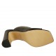 Sabot aperto da donna in pelle nera con borchie tacco 8 - Misure disponibili: 32, 33, 34, 42, 43, 46