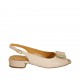 Sandalo da donna con accessorio in pelle nude tacco 2 - Misure disponibili: 33, 34, 42, 43, 44, 45, 46