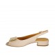Sandalo da donna con accessorio in pelle nude tacco 2 - Misure disponibili: 33, 34, 42, 43, 44, 45, 46