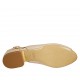 Sandalo da donna con accessorio in pelle nude tacco 2 - Misure disponibili: 33, 34, 42, 43, 44, 45, 46