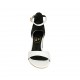 Woman's open shoe in white leather and silver laminated leather with strap heel 5 - Available sizes:  33, 34, 42, 43, 44, 45, 46