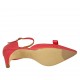 Woman's open shoe in red leather with strap and bow heel 6 - Available sizes:  34, 42, 43, 44, 45, 46