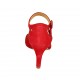 Offener Damenschuh mit Riem aus rotem Wildleder Absatz 7 - Verfügbare Größen:  32, 33, 34, 42, 43, 44, 45, 46