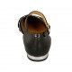 Zapato abierto para mujer en piel negra con cinturon y tachuelas tacon 1 - Tallas disponibles:  45, 46