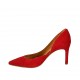 Scarpa aperta da donna in camoscio rosso tacco 8 - Misure disponibili: 31, 33, 34, 42, 43, 44, 45, 46