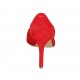 Escarpin ouvert pour femmes en daim rouge talon 8 - Pointures disponibles:  31, 33, 34, 42, 43, 44, 45, 46
