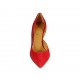 Scarpa aperta da donna in camoscio rosso tacco 8 - Misure disponibili: 31, 33, 34, 42, 43, 44, 45, 46