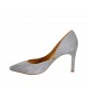 Escarpin ouvert pour femmes en daim bleu gris talon 8 - Pointures disponibles:  31, 33, 34, 42, 43, 46