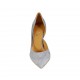 Scarpa aperta da donna in camoscio avio tacco 8 - Misure disponibili: 31, 33, 34, 42, 43, 44, 46