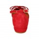 Zapato abierto para mujer en gamuza roja con cinturon, moño y tachuelas tacon 2 - Tallas disponibles:  33, 42, 43, 45, 46