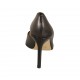 Scarpa da donna aperta al lato in pelle nera tacco 8 - Misure disponibili: 31, 32, 34, 43, 44, 45, 46