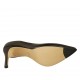 Scarpa da donna aperta al lato in pelle nera tacco 8 - Misure disponibili: 31, 32, 34, 43, 44, 45, 46
