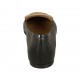 Woman's mocassin in black and nude pink leather heel 1 - Available sizes:  33, 34, 42, 43, 45, 46