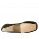 Woman's mocassin in black and nude pink leather heel 1 - Available sizes:  33, 34, 42, 43, 45, 46