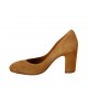 Decolté da donna in camoscio color tabacco tacco 8 - Misure disponibili: 33, 42, 44