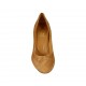 Women's pump in tobacco suede heel 8 - Available sizes:  33, 42, 44