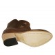 Bottine Texan pour femmes avec fermeture éclair et étoiles platine en cuir marron talon 5 - Pointures disponibles:  32, 33, 34, 42, 45