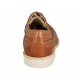 Men's laced derby shoe with Brogue decorations in tan-colored leather  - Available sizes:  37, 38, 46, 47, 48, 49, 50