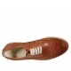 Men's laced derby shoe with Brogue decorations in tan-colored leather  - Available sizes:  37, 38, 46, 47, 48, 49, 50