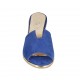 Sabot aperto da donna in camoscio bluette tacco 5 - Misure disponibili: 31, 32, 33, 34, 42, 43, 44, 45
