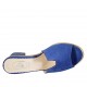 Sabot aperto da donna in camoscio bluette tacco 5 - Misure disponibili: 31, 32, 33, 34, 42, 43, 44, 45