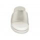 Woman's mules in silver laminated leather wedge heel 3 - Available sizes:  32, 33, 42, 43, 44