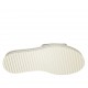 Sabot da donna in pelle laminata argento zeppa 3 - Misure disponibili: 32, 33, 42, 43, 44