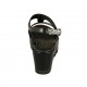 Sandalo da donna in pelle nera e vernice grigia con plateau e zeppa 6 - Misure disponibili: 31, 33, 34, 42, 43, 44, 45, 46