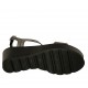Sandalo da donna in pelle nera e vernice grigia con plateau e zeppa 6 - Misure disponibili: 31, 33, 34, 42, 43, 44, 45, 46