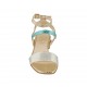 Sandalo con cinturino da donna in vernice stampata platino, turchese e argento 2 - Misure disponibili: 32, 33, 34, 42, 43, 44, 45, 46