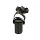 Sandalia para mujer con correa al tobillo en piel laminada negra brillante tacon 7 - Tallas disponibles:  43, 46