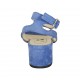 Sandalia para mujer con correa al tobillo en gamuza azul claro tacon 4 - Tallas disponibles:  32, 34, 42, 43, 45