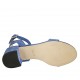 Sandale pour femmes avec courroie à la cheville en daim bleu clair talon 4 - Pointures disponibles:  32, 34, 42, 43, 45