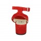 Sandalia para mujer con correa al tobillo en gamuza roja tacon 4 - Tallas disponibles:  43