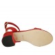 Sandalia para mujer con correa al tobillo en gamuza roja tacon 4 - Tallas disponibles:  43