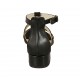 Scarpa aperta da donna con cinturino in pelle nera tacco 3 - Misure disponibili: 32, 33, 34, 42, 43, 44, 45