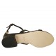Scarpa aperta da donna con cinturino in pelle nera tacco 3 - Misure disponibili: 32, 33, 34, 42, 43, 44, 45