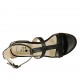 Scarpa aperta da donna con cinturino in pelle nera tacco 3 - Misure disponibili: 32, 33, 34, 42, 43, 44, 45