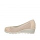 Decolté da donna con borchie in camoscio forato e pelle rosa zeppa 4 - Misure disponibili: 32, 33, 34, 42, 43, 44, 45