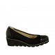 Woman's pump with studs in black pierced suede and leather wedge heel 4 - Available sizes:  33, 34, 42, 43, 45