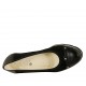 Woman's pump with studs in black pierced suede and leather wedge heel 4 - Available sizes:  33, 34, 42, 43, 45