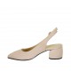 Slingback für Damen aus rosafarbenem Wildleder Absatz 5 - Verfügbare Größen:  32, 42, 43, 45