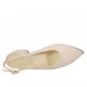 Slingback für Damen aus rosafarbenem Wildleder Absatz 5 - Verfügbare Größen:  32, 42, 43, 45