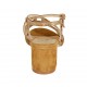 Sandale pour femmes en cuir imprimé et daim brun clair talon 5 - Pointures disponibles:  33, 42, 43, 44, 45