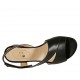 Sandalo da donna con velcro in pelle nera tacco 3 - Misure disponibili: 32, 33, 34, 42, 43, 44, 45