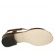 Sandalo da donna con velcro in pelle marrone tacco 3 - Misure disponibili: 32, 33, 34, 42, 43, 44, 45