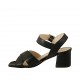 Sandalo da donna con cinturino in pelle nera tacco 5 - Misure disponibili: 32, 33, 34, 42, 45