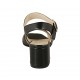 Sandale pour femmes avec courroie en cuir noir talon 5 - Pointures disponibles:  32, 33, 34, 42, 45